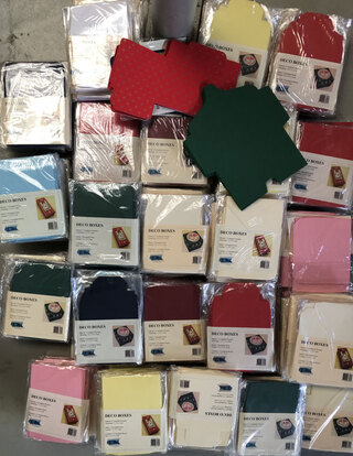 Ca. 485x Deco boxes pakjes – rechthoek en vierkant